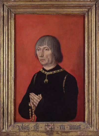 Porträtt av Lodewijk van Gruuthuuse, ca 1472-82 (olja på panel) av Master of Portraits of Princes