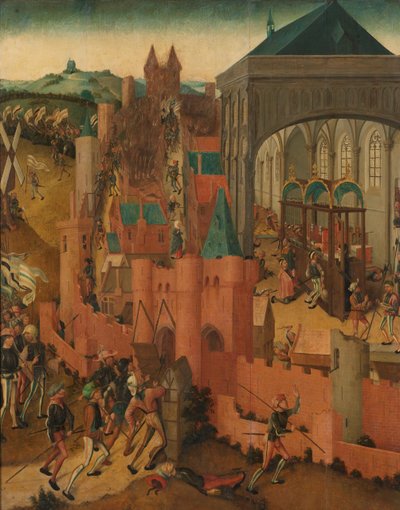 Belägringen av Rhenen Erövringen av Rhenen av Jan II av Cleves 1499 av Master of Rhenen