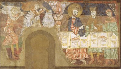 The Marriage at Cana, c.1150 (fresk monterad på duk) av Master of San Baudelio de Berlanga