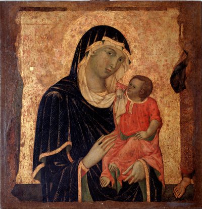 Jungfru med barn (målning, cirka 1350) av Master of Santa Maria di Castello