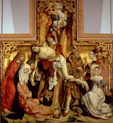 Nedstigningen från korset (olja på panel) av Master of St. Bartholemew