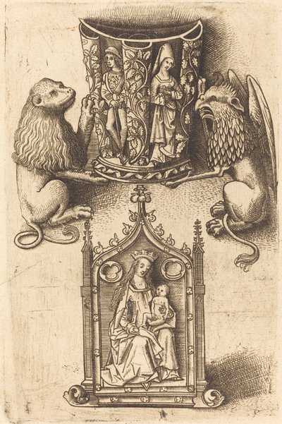 Design för en bägare och en Pax av Master of St. Sebastian