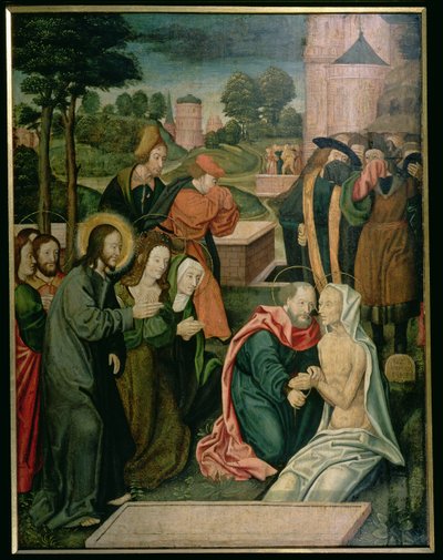 The Raising of St. Lazarus (se 160860 för par) av Master of St. Severin