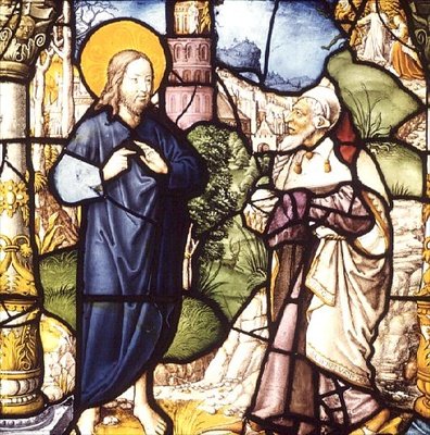 The Temptation of Christ, fönster, Kölnskolan, första hälften av 1500-talet (målat glas) av Master of St. Severin