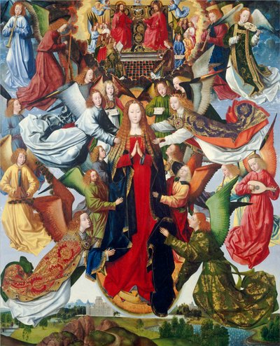 Maria, himlens drottning, ca 1485- 1500 av Master of The Legend of St. Lucy