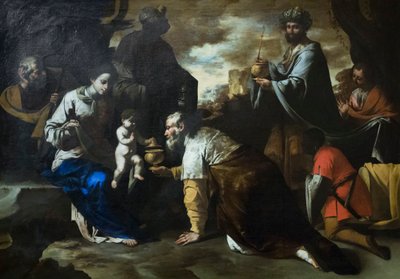 Tillbedjan av Magi av Master of the Annunciation to the Shepherds