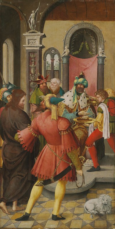 Altartavlans vinge: Kristus framför Pilatus av Master of the Antwerp Adoration