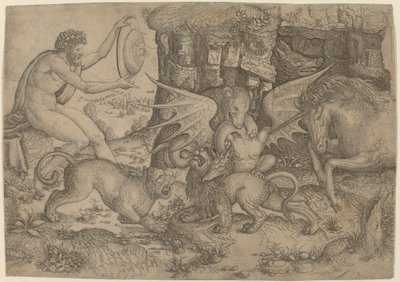 Allegoriskt tema: Combat of Animals av Master of the Beheading of St. John