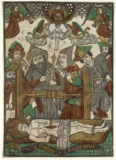 Den helige Erasmuss martyrskap, ca. 1480. av Master of the Bergwolken