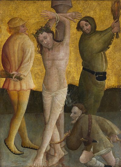 Flagelationen, ca. 1400. av Master of the Berswordt Altar