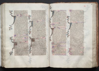 The Gotha Missal: Fol. 100v, text, ca. 1375. av Master of the Boqueteaux