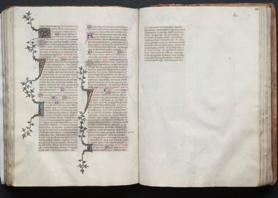The Gotha Missal: Fol. 102r, Text, c. 1375. av Master of the Boqueteaux
