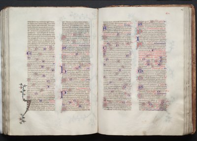 The Gotha Missal: Fol. 103v, text, ca. 1375. av Master of the Boqueteaux