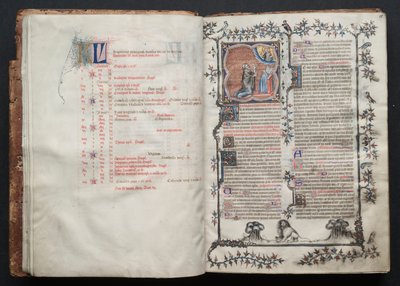 The Gotha Missal: Fol. 10v, text , c. 1375. av Master of the Boqueteaux
