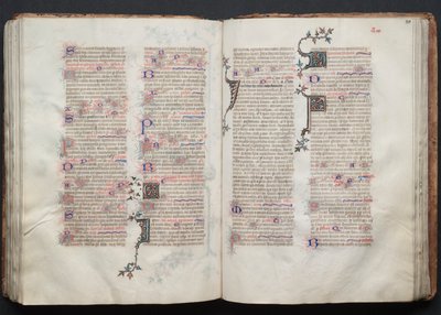 The Gotha Missal: Fol. 110v, text, ca. 1375. av Master of the Boqueteaux