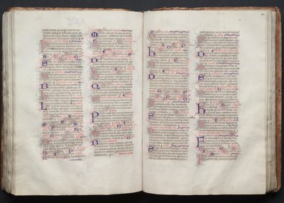 The Gotha Missal: Fol. 111v, text, c. 1375. av Master of the Boqueteaux