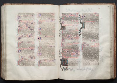 The Gotha Missal: Fol. 112v, text, ca. 1375. av Master of the Boqueteaux