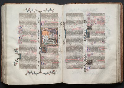 The Gotha Missal: Fol. 114r, Text, ca. 1375. av Master of the Boqueteaux