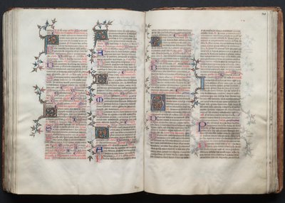 The Gotha Missal: Fol. 121r, Text, ca. 1375. av Master of the Boqueteaux