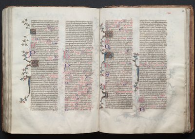 The Gotha Missal: Fol. 125v, text, ca. 1375. av Master of the Boqueteaux