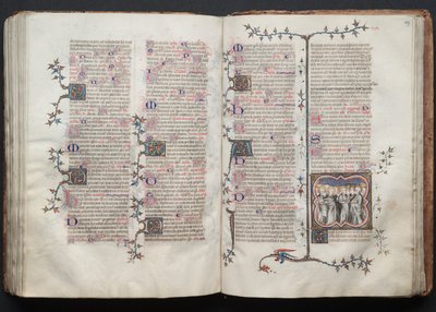 The Gotha Missal: Fol. 126v, text, ca. 1375. av Master of the Boqueteaux