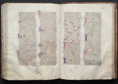 The Gotha Missal: Fol. 130v, text, ca. 1375. av Master of the Boqueteaux