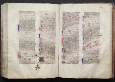 The Gotha Missal: Fol. 136v, text, ca. 1375. av Master of the Boqueteaux