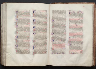 The Gotha Missal: Fol. 141v, text, ca. 1375. av Master of the Boqueteaux