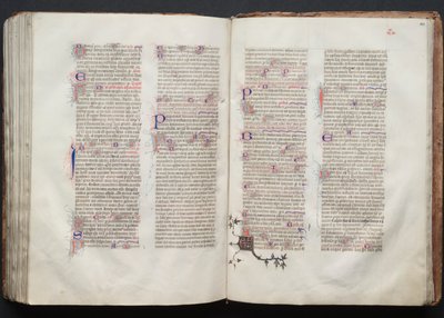 The Gotha Missal: Fol. 142v, text, ca. 1375. av Master of the Boqueteaux