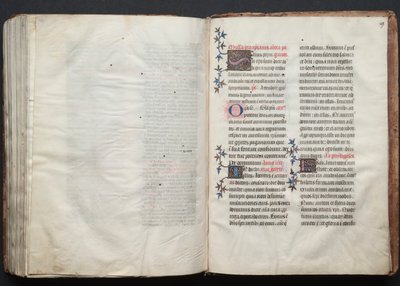 The Gotha Missal: Fol. 158v, text, ca. 1375. av Master of the Boqueteaux