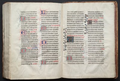 The Gotha Missal: Fol. 160v, text, ca. 1375. av Master of the Boqueteaux