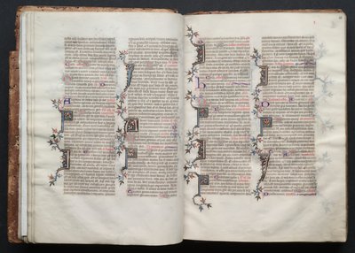 The Gotha Missal: Fol. 19v, text, ca. 1375. av Master of the Boqueteaux