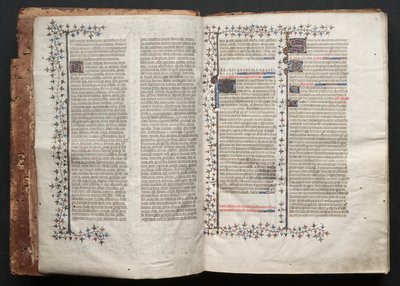 The Gotha Missal: Fol. 1v, text , c. 1375. av Master of the Boqueteaux