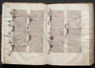 The Gotha Missal: Fol. 20v, text, ca. 1375. av Master of the Boqueteaux