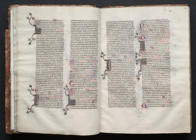 The Gotha Missal: Fol. 25v, text, ca. 1375. av Master of the Boqueteaux