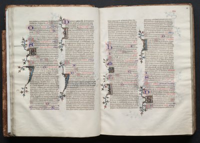 The Gotha Missal: Fol. 27v, text, ca. 1375. av Master of the Boqueteaux