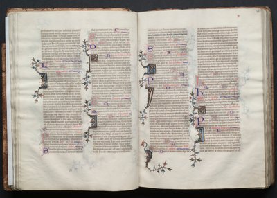 The Gotha Missal: Fol. 29v, text, ca. 1375. av Master of the Boqueteaux