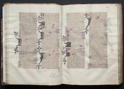 The Gotha Missal: Fol. 30v, text, ca. 1375. av Master of the Boqueteaux