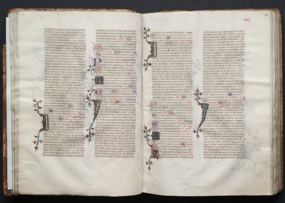 The Gotha Missal: Fol. 33v, text, c. 1375. av Master of the Boqueteaux