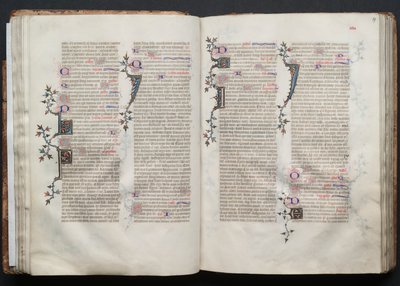 The Gotha Missal: Fol. 36v, text, c. 1375. av Master of the Boqueteaux