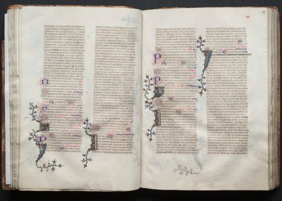 The Gotha Missal: Fol. 38v, text, c. 1375. av Master of the Boqueteaux