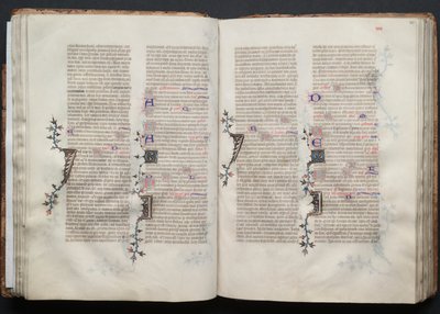 The Gotha Missal: Fol. 42r, Text, c. 1375. av Master of the Boqueteaux