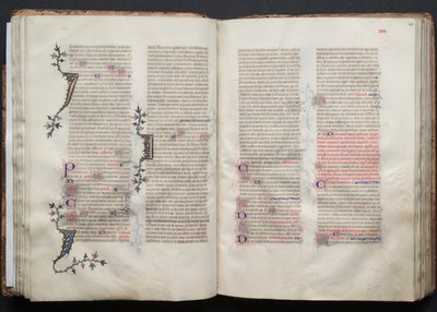 The Gotha Missal: Fol. 43r, Text, c. 1375. av Master of the Boqueteaux
