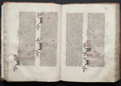 The Gotha Missal: Fol. 46r, Text, c. 1375. av Master of the Boqueteaux