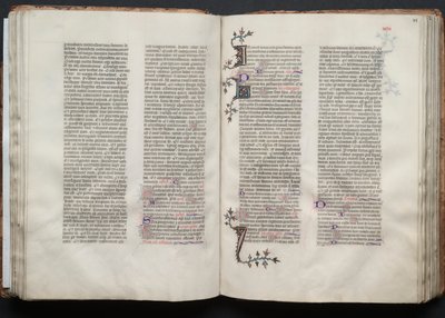 The Gotha Missal: Fol. 47v, text, c. 1375. av Master of the Boqueteaux