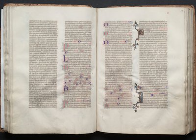 The Gotha Missal: Fol. 50r, text, ca. 1375. av Master of the Boqueteaux
