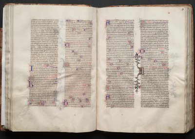 The Gotha Missal: Fol. 51r, Text, c. 1375. av Master of the Boqueteaux