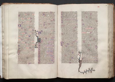 The Gotha Missal: Fol. 54r, Text, c. 1375. av Master of the Boqueteaux
