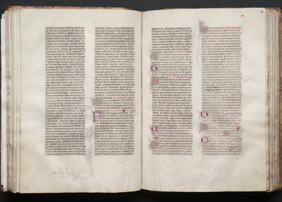 The Gotha Missal: Fol. 54v, text, c. 1375. av Master of the Boqueteaux