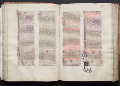 The Gotha Missal: Fol. 55v, text, c. 1375. av Master of the Boqueteaux